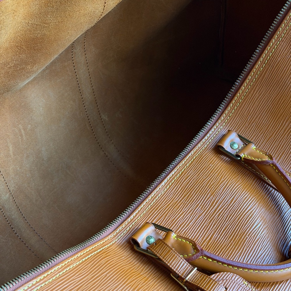 Louis Vuitton Tan Leather Duffel Bag - Picture 7 of 10